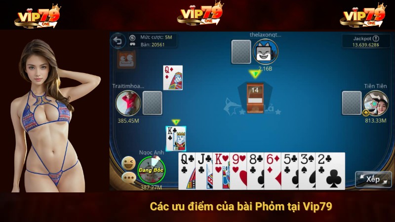 Các ưu điểm của bài Phỏm tại Vip79