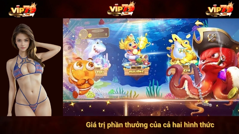 Giá trị phần thưởng của cả hai hình thức 