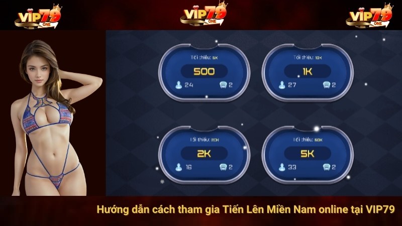 Hướng dẫn cách tham gia Tiến Lên Miền Nam online tại VIP79