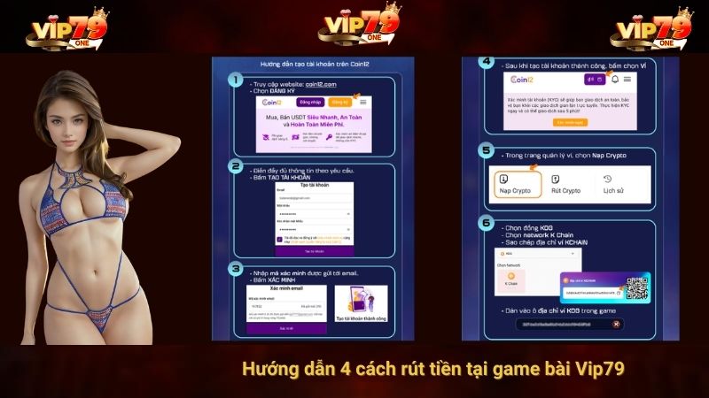 Hướng dẫn 4 cách rút tiền tại game bài Vip79