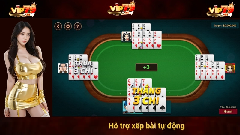 VIP79 Bật Mí 2 Công Nghệ Ưu Việt Có Tại Mậu Binh Online 3 Hỗ trợ xếp bài tự động