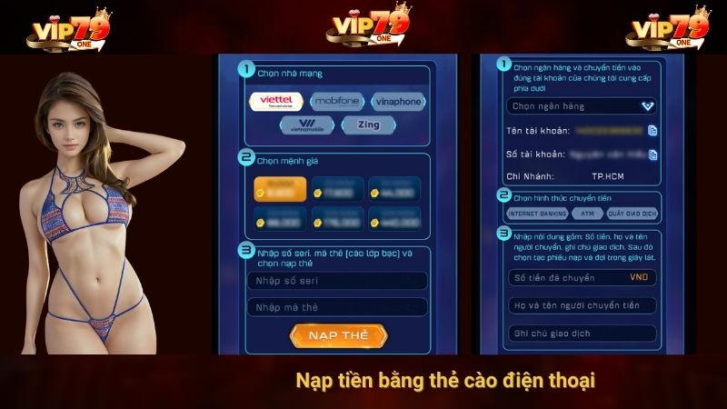 Nạp tiền bằng thẻ cào điện thoại