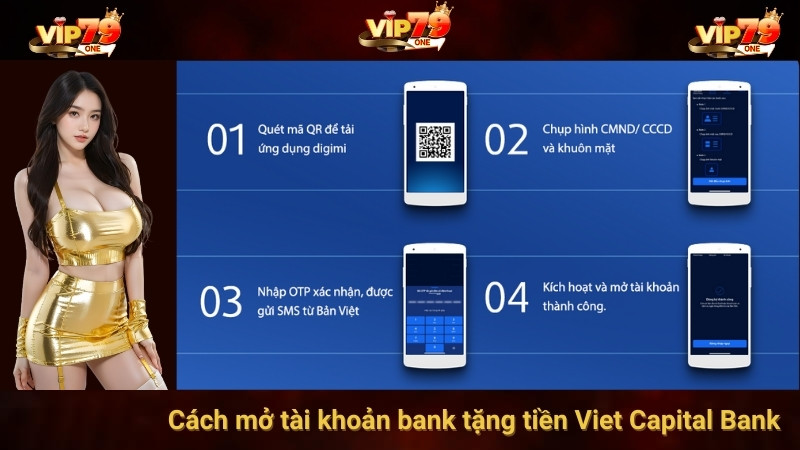 Cách mở tài khoản bank tặng tiền Viet Capital Bank 