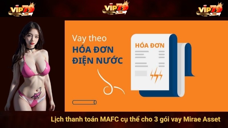 Lịch thanh toán MAFC cho 3 gói vay phổ biến nhất